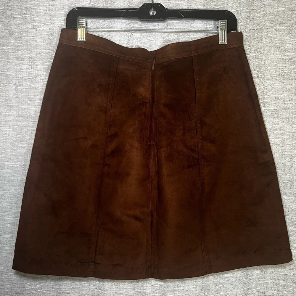 Banana Republic Suede Rich Brown Preppy Academia Mini Skirt Size 6